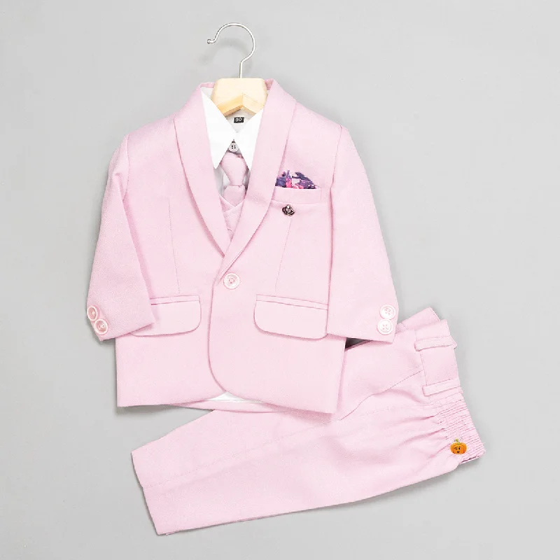 Pink Solid Boys Suit Stylish unclassified dresses