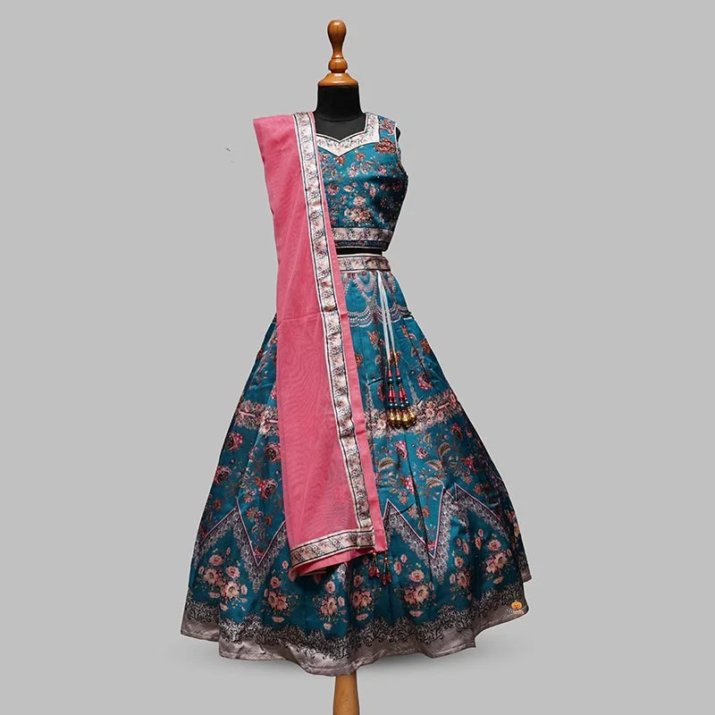 Green Girls Lehenga Choli Sexy unclassified dresses