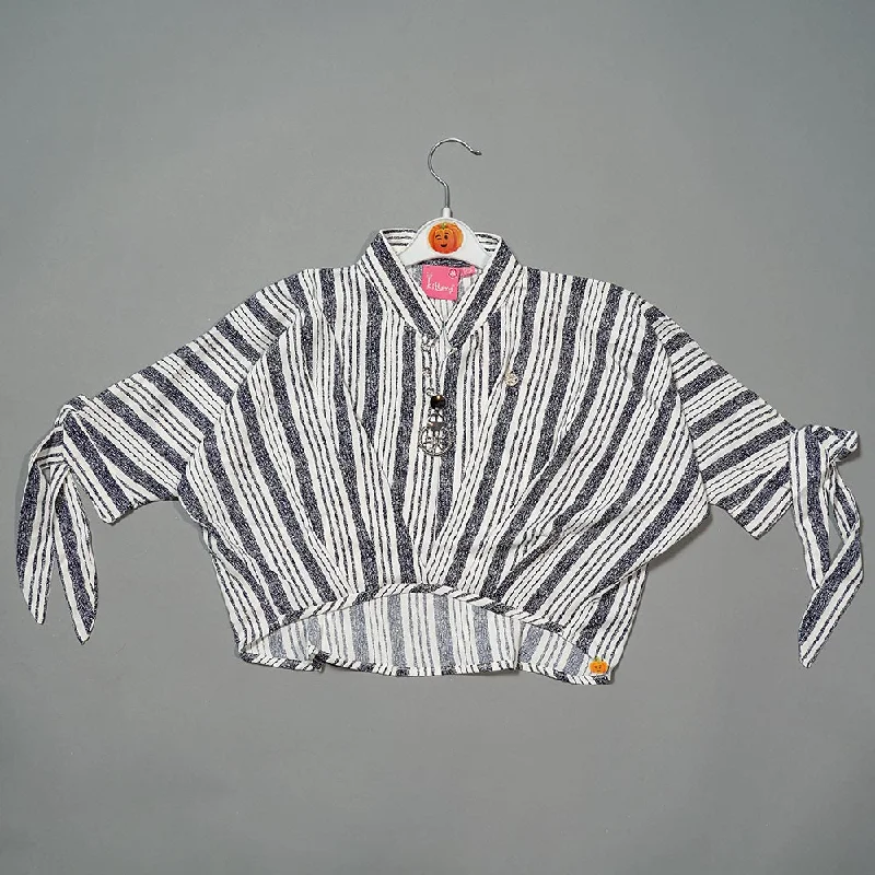 Top for Kid Girls with Striped Pattern Open-back unclassified dresses