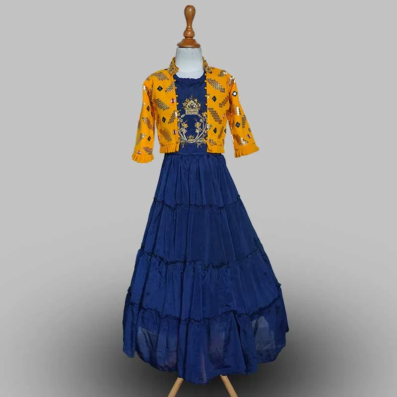 Blue & Rani Color Kids Gown Chiffon unclassified dresses