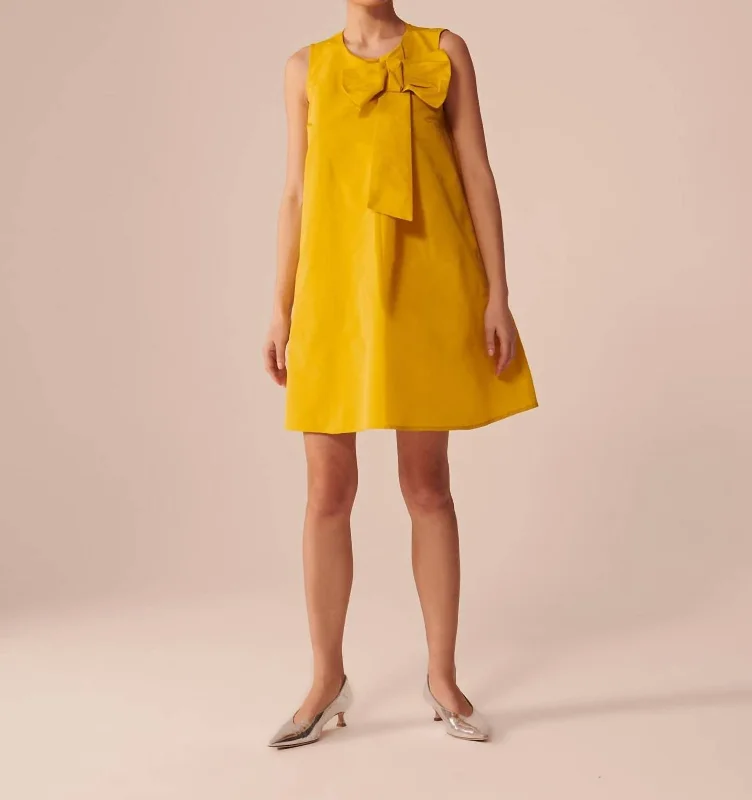 Reese Taffeta Dress In Lemon Anniversary unclassified dresses