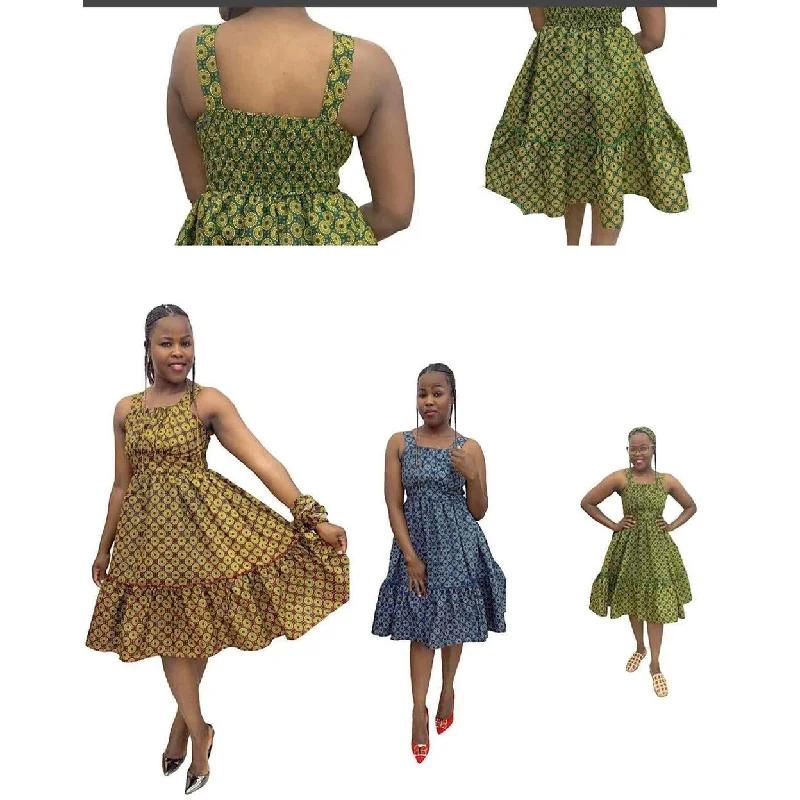 Sleeveless Mini Ankara Dress