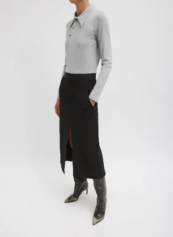 Wren Crepe Knit Midi Skirt