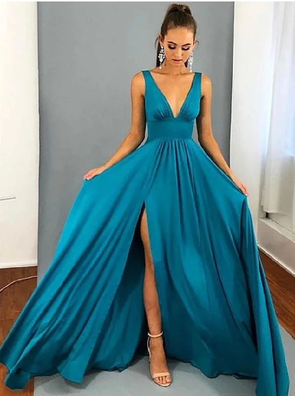 Sexy Prom Dress with Slit, Prom Dresses, Evening Dress, Dance Dress, Graduation School Party Gown, PC0407 Glamorous party dresses