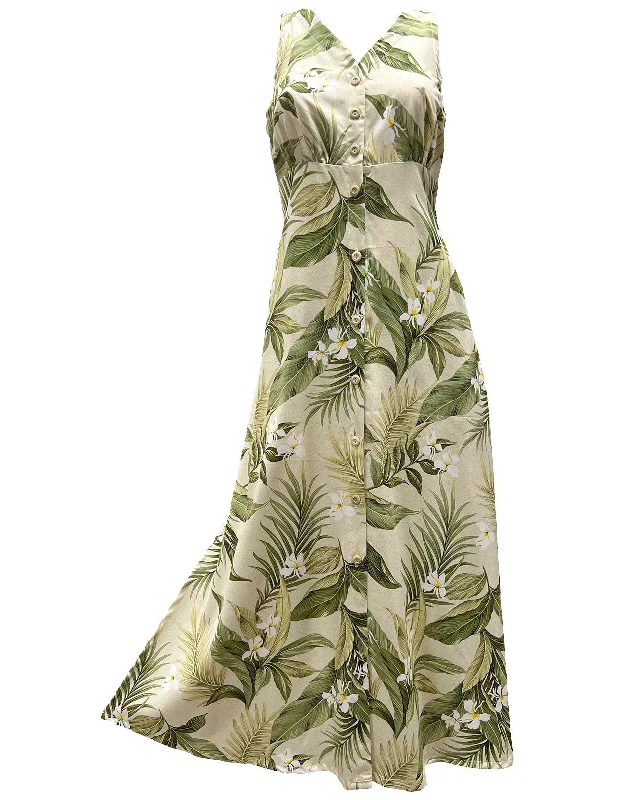 White Ginger Maxi Long Cocktail Hawaiian Dress Silk maxi dresses